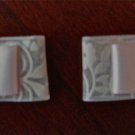 Pink Tuxedo bow clips- Handmade