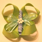 loopy bow hair clip- HANDMADE