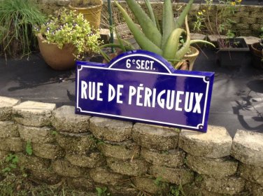 French Street Sign" Rue de Perigueux" 6 Sect. Bordeaux, France