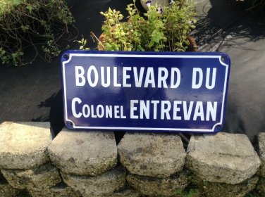 French street sign from Saint Dizier in the Champagne Region of France