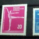 German GDR Scott's 555-557 A180 "Europa Cup for Women's Gymnastics " Apr.4,1961
