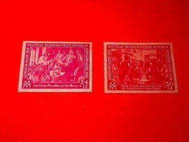 German GDR Scott's 10NB15-16 SP252 1949 Leipzig Fair, March 5,1950