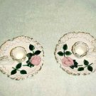 Vintage Pair Lefton's Floral Candle Holders (2)- Beautiful #51