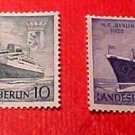 German Scott's set #9N113 & 9N114 A19 "M.S. Berlin & Arms of Berlin"Mar.12,1955