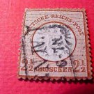 German Scott's # 19 A4 2 1/2 gr 1872 Center Embossed