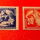 German Democratic Republic Scott's #68-69 A12 "Copper" Sept.1,1950