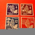 German Democratic Republic Scott's #71-74 A14' Hand between Dove & Tank"12/15/50