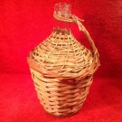 Vintage Viresa Demijean Wine Bottle with Wicker cover and handle