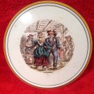 Antique Sarreguimines "Danse de la Bourree" Porcelain Hot Plate C.1875