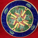 Beautiful Large (12") Majolica Pottery Plate with Lily of the Valley & leaves