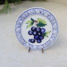 Large Vintage Italian Raised Majolica Grapes and Leaves Plate #60