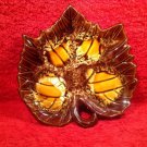 Vintage French Majolica Autumn Leaf By Vallauris