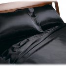 Divatex Home Fashions Royal Opulence Satin Full Sheet Set, Black