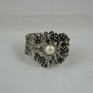 AGED SILVER TONE STRETCH BRACELET - 402129