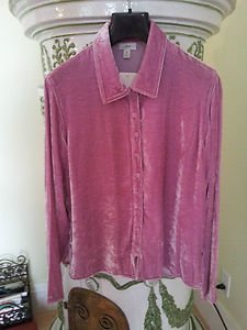 NWT J Jill Purple Pink Silk Velvet Jacket S