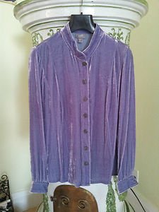 NWT J Jill Purple Lavender Silk Velvet Jacket XS