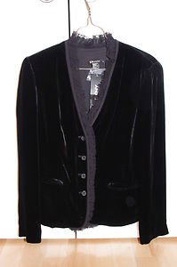 NWT DKNY Black Silk Velvet Jacket Small 6 $395