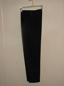 TALBOTS  new black faux velvet black polyester &spandex  pant sz 4