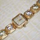 Jules Jurgensen Ladies Watch, 6 Large Multicolored GENUINE Amethysts A169Y