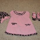Corduroy Pink Giraffe Print Outfit from Gymboree