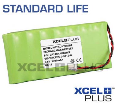 Visonic PowermaxPro/Complete Alarm 1300mA Battery Pack 9.6V NiMH 0-9912-G [09912G-13]