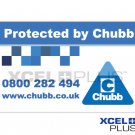 "Protected by Chubb" Window and Door Sticker X3 PCS [CWSQ-3]