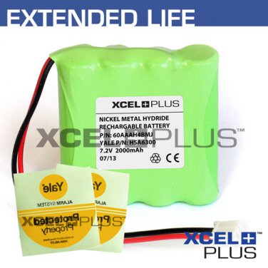Yale HSA6300 2000mA Family Alarm Control Panel Battery with 3X Window Stickers [HSA6300-20S]