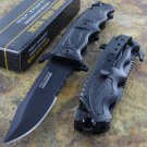 Tac-Force Black Rescue Spring Assisted Glass Breaker Open Folding Pocket Knife