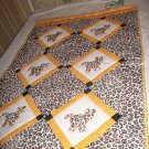 HANDMADE BABY QUILT - "ZOO BABIES"  - LEOPARD