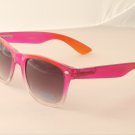 Pink/Orange crystal blend Sunglasses With gradient lenses 80s retro style