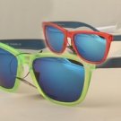 2-pack Crystal Color frog skin style glasses mirrored lens Red, lime, blue legs