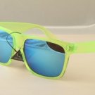 Neon crystal FLAT-TOP Retro 80s throwback sunglasses mirrored lens stylish