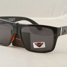 Insignia Legacy Sunglasses Black/orange frame with smoke lenses Biker style