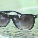 Retro 80s sunglasses black frame Gradient lens vintage Old school flavor