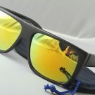 FLAT-TOP Black to the future Stunna Sunglasses gold mirror retro *FREE POUCH
