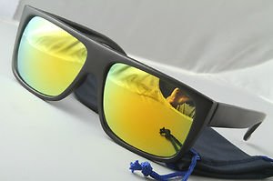 FLAT-TOP Black to the future Stunna Sunglasses gold mirror retro *FREE POUCH