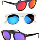 Funky mad scientist Retro claypool sunglasses mirrored lens 80s style