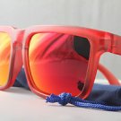 Crystal Red Retro 80s SPORT style sunglasses mirrored lenses Great for ski snow