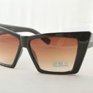 Retro Black Crazy Cat eyes sunglasses women's unique designer shades gradient