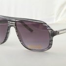 Gray 80s style wood grain stunna aviator sunglasses gradient lens casino gambler
