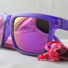 Crystal Purple Retro 80s SPORT style sunglasses mirrored lens Great for ski snow