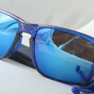 Crystal blue Sporty Sunglasses With blue mirrored lenses New York retro 80s