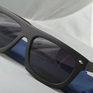 Retro Matte Black FLAT-TOP thick frame dope Sunglasses gradient lenses w/POUCH