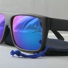 FLAT-TOP Black to the future Stunna Sunglasses Violet-Green mirror retro w/POUCH
