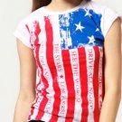 Grace American Flag Burn Out Tee