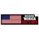Because Merica That's Why Bumper Sticker