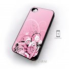 Casing iPhone 4 Case Design Her Abstraction Pink Art