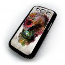 Flower Skull  Design Art Samsung Galaxy S3 i9300 case