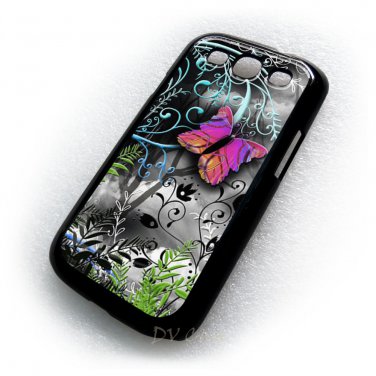 Design Butterfly Abstraction Art Samsung Galaxy S3 i9300 Cover Hard case