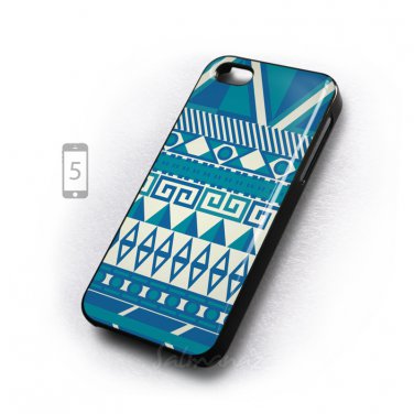 Aztec Blue Pattern Color IPhone 5 Cover Case
